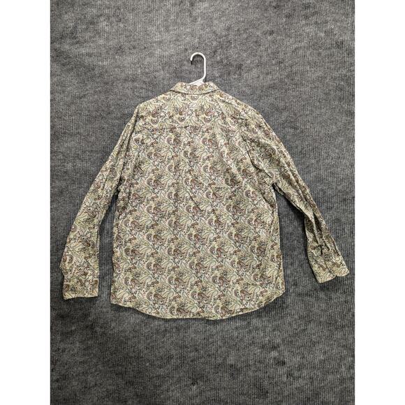 Alan Flusser Men's Paisley Print Long Sleeve Button Down Casual Shirt Size XL - Picture 4 of 8